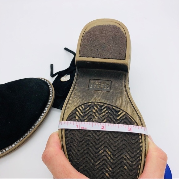 STUART WEITZMAN BIG GIRLS BLACK SUEDE BOOTS SIZE 1 - Picture 15 of 16